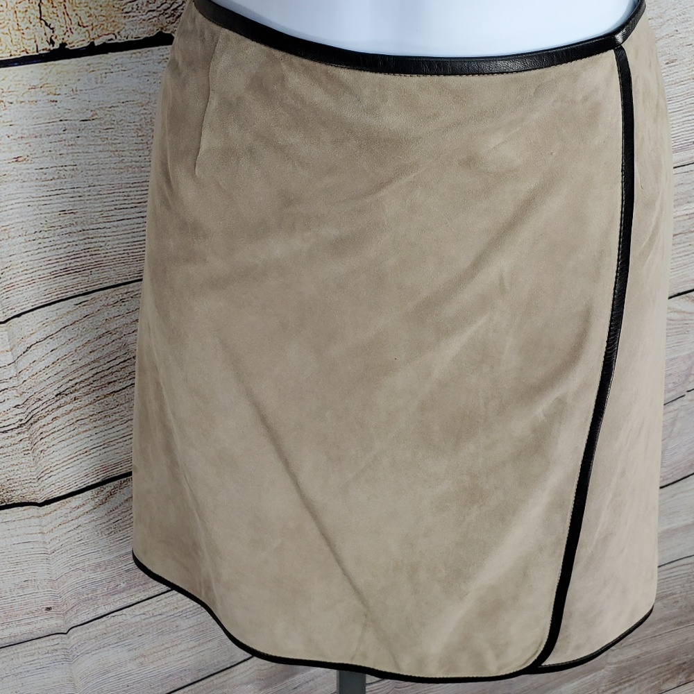 Paule KA Genuine Leather Mini Skirt